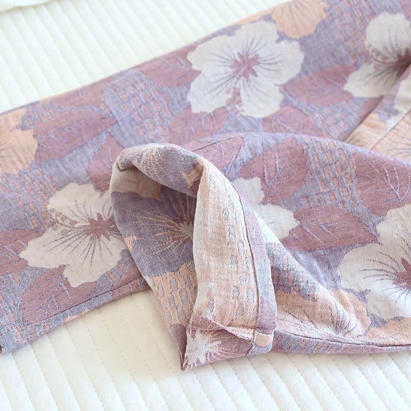 Ownkoti Cotton Cherry Blossom Jacquard Loungewear Set - image 10