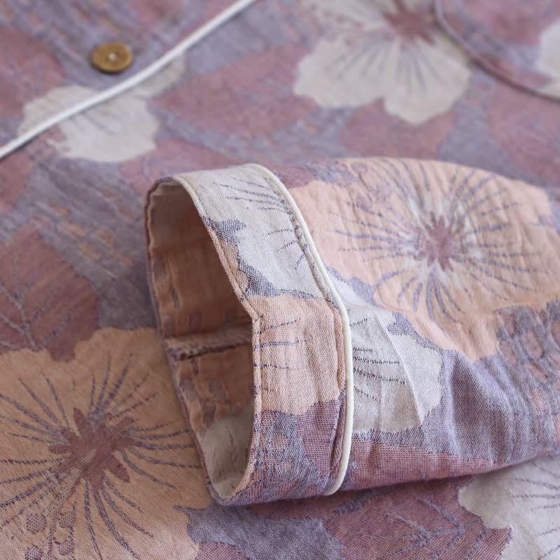 Ownkoti Cotton Cherry Blossom Jacquard Loungewear Set - image 12