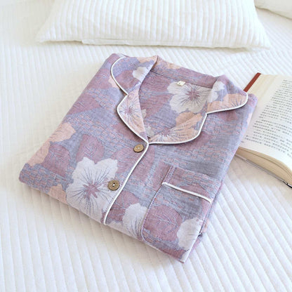 Ownkoti Cotton Cherry Blossom Jacquard Loungewear Set - image 7