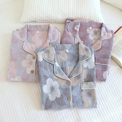 Ownkoti Cotton Cherry Blossom Jacquard Loungewear Set - image 1