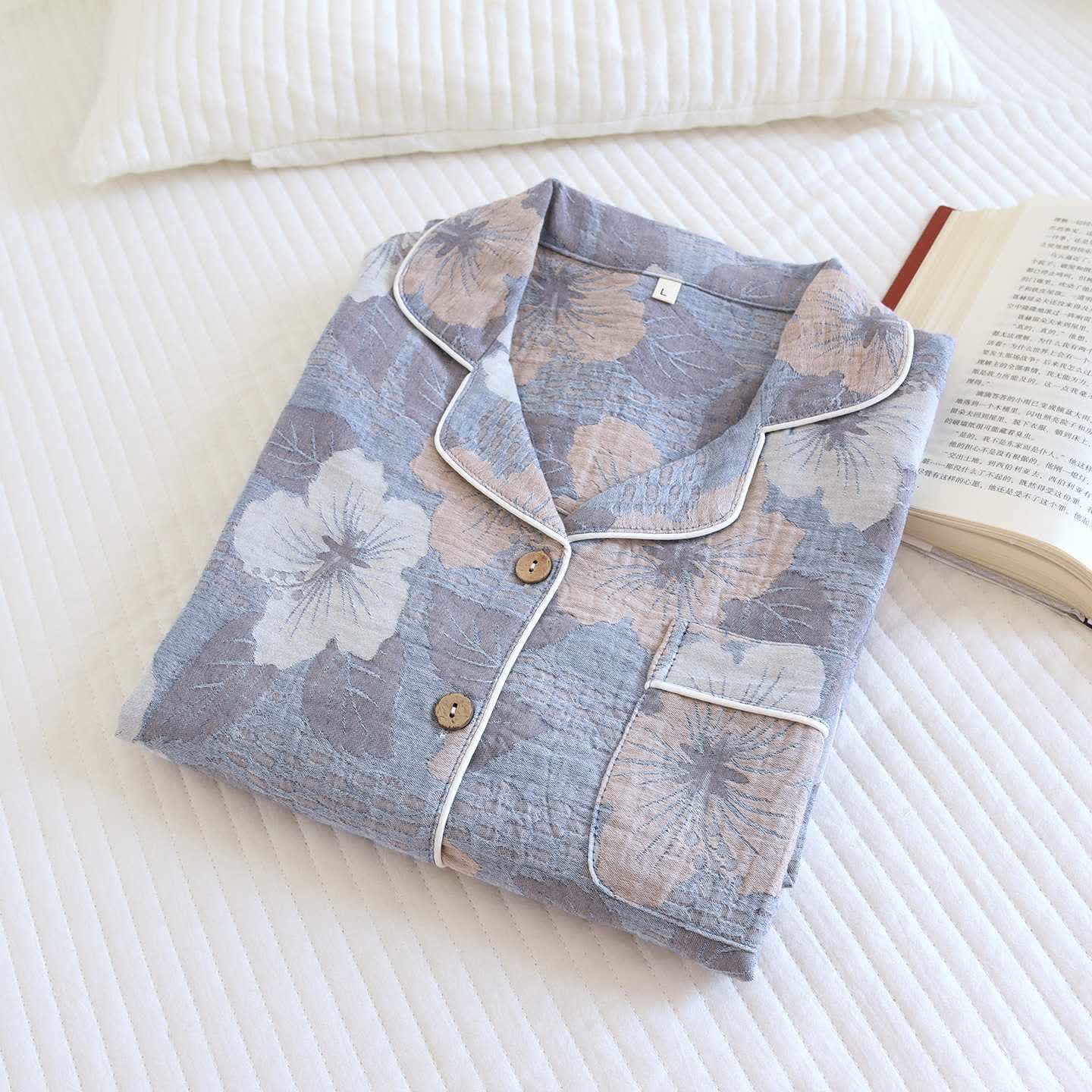 Ownkoti Cotton Cherry Blossom Jacquard Loungewear Set - image 13