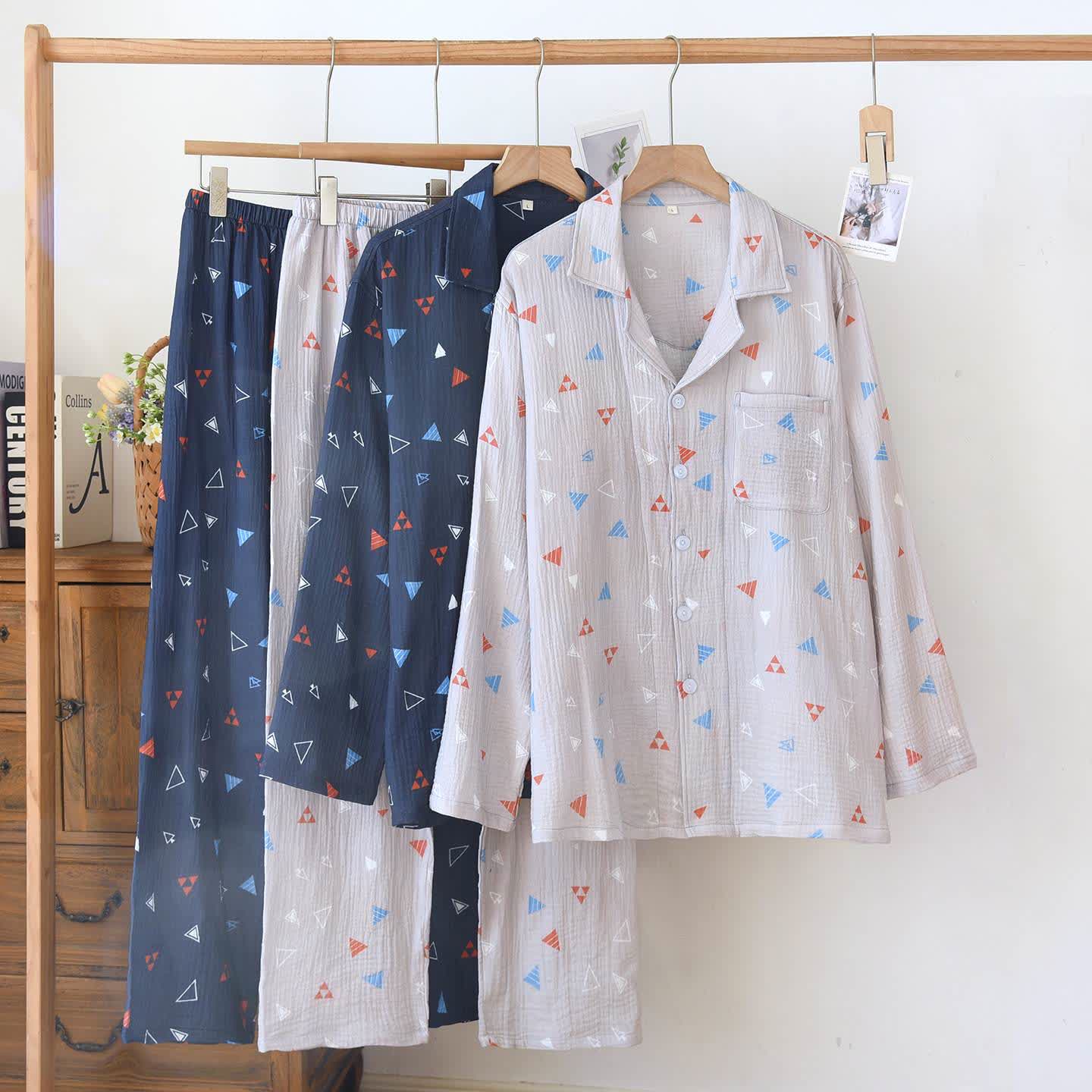 Ownkoti Unisex Geometric Triangle Cotton Loungewear Set - image 0