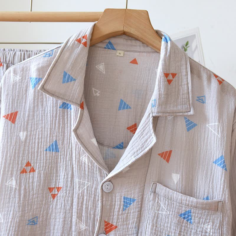 Ownkoti Unisex Geometric Triangle Cotton Loungewear Set - image 5