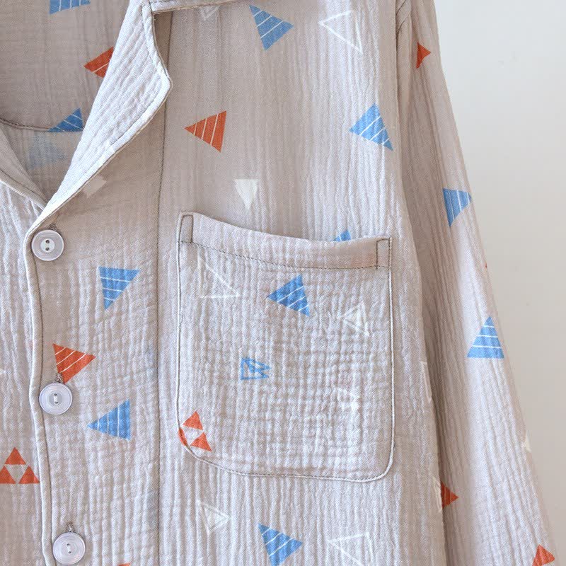 Ownkoti Unisex Geometric Triangle Cotton Loungewear Set - image 6