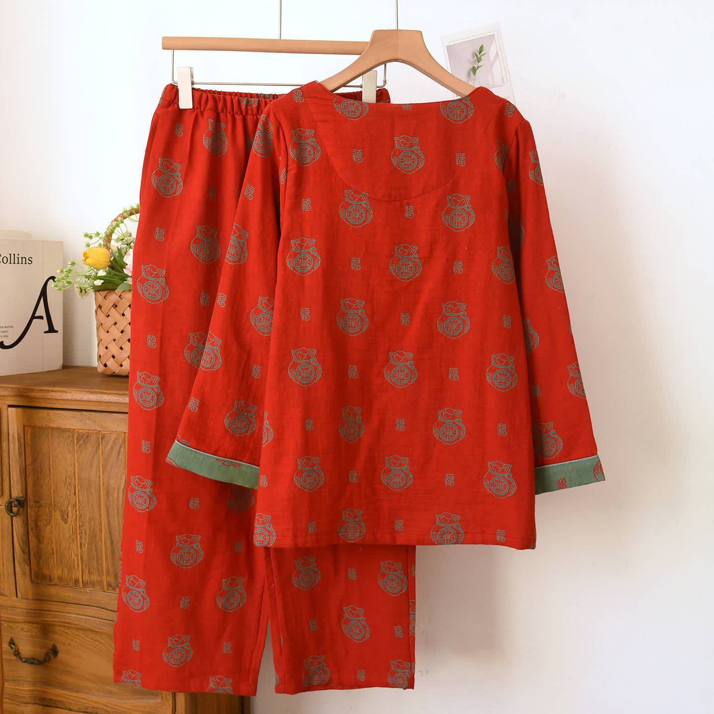 Ownkoti Lucky Bag Pattern Cotton Loungewear Set - image 4