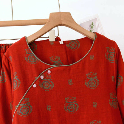 Ownkoti Lucky Bag Pattern Cotton Loungewear Set - image 5