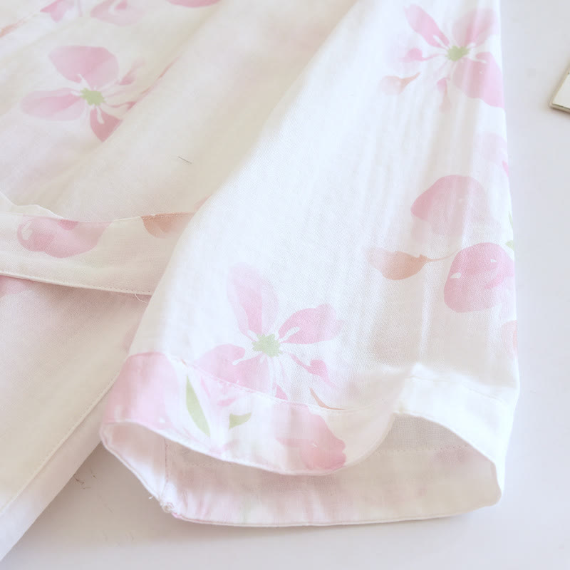 Ownkoti Cherry Blossom Cotton Gauze Kimono Bathrobe - image 6