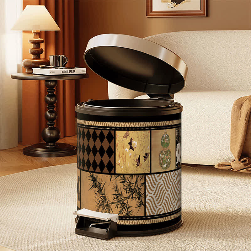 Ownkoti Artistic Leather Double-Layer Trash Can - image 5