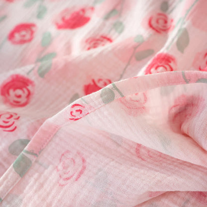 Ownkoti Romantic Pink  Rose Cotton Gauze Nightgown - image 7