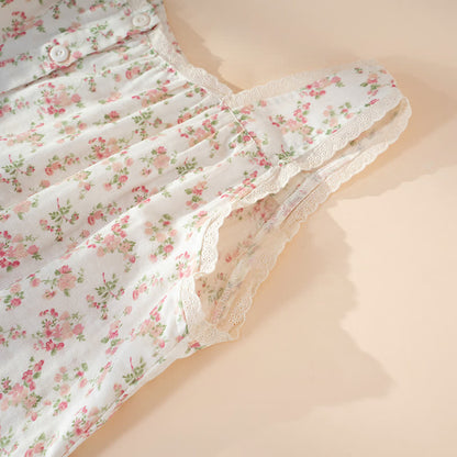 Ownkoti Pink Floral Pure Cotton Sleeveless Nightdress - image 4