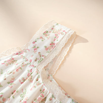 Ownkoti Pink Floral Pure Cotton Sleeveless Nightdress - image 3