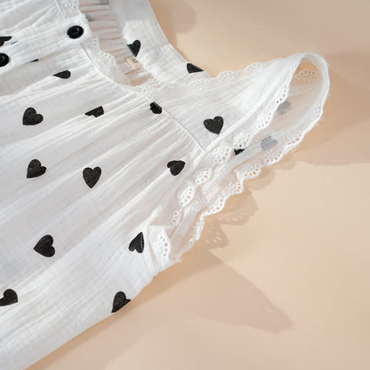 Ownkoti Heart Print Pure Cotton Sleeveless Nightdress - image 3