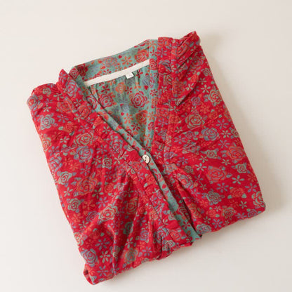 Ownkoti Romantic Rose Ruffled Cotton Nightdress - image 4