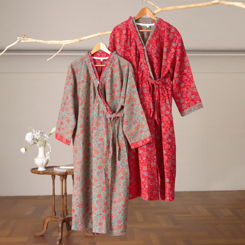 Ownkoti Romantic Rose Ruffled Cotton Nightdress - image 1