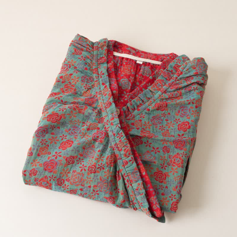 Ownkoti Romantic Rose Ruffled Cotton Nightdress - image 9