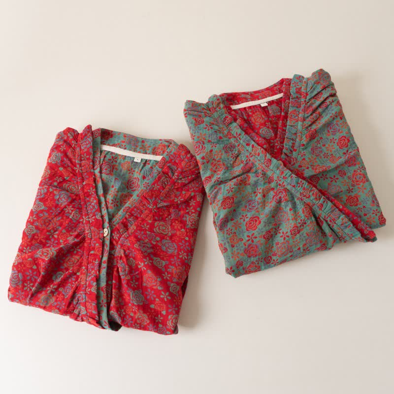 Ownkoti Romantic Rose Ruffled Cotton Nightdress - image 2