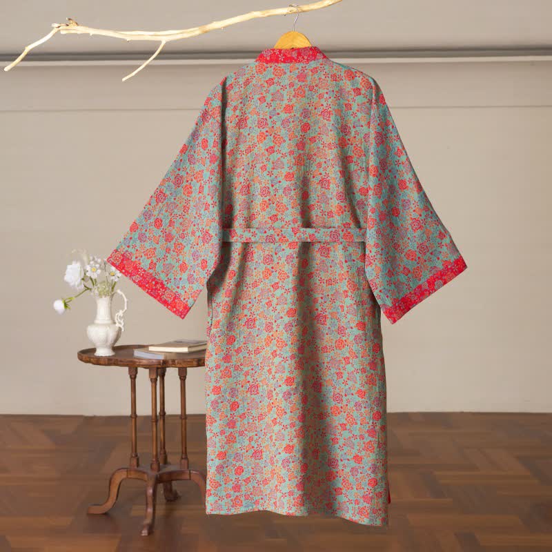 Ownkoti Romantic Rose Cotton Kimono Robe - image 14