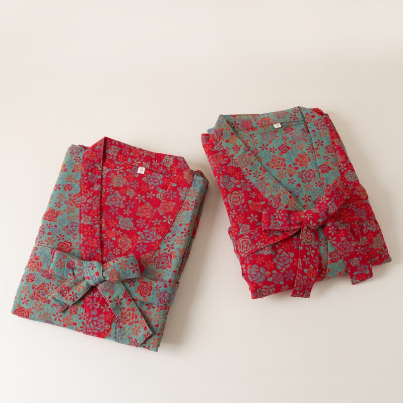 Ownkoti Romantic Rose Cotton Kimono Robe - image 2