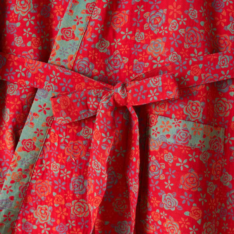 Ownkoti Romantic Rose Cotton Kimono Robe - image 7