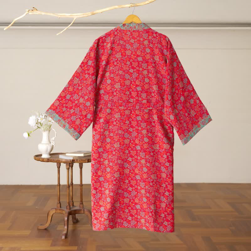 Ownkoti Romantic Rose Cotton Kimono Robe - image 5