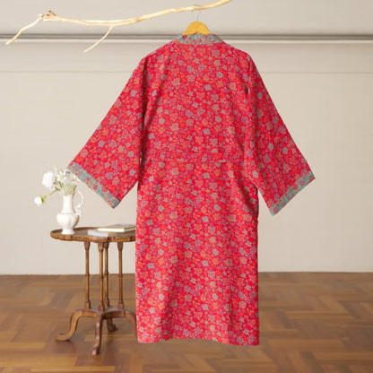 Ownkoti Romantic Rose Cotton Kimono Robe - image 5