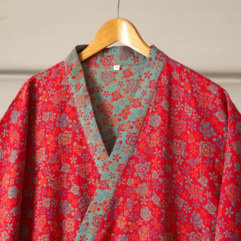 Ownkoti Romantic Rose Cotton Kimono Robe - image 5