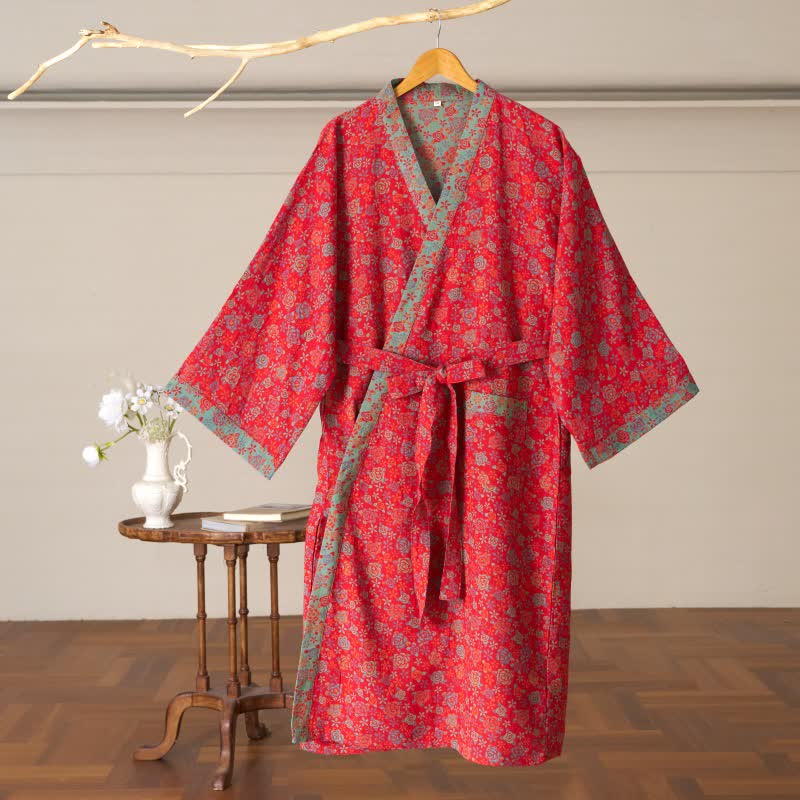 Ownkoti Romantic Rose Cotton Kimono Robe - image 2