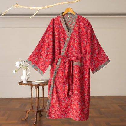 Ownkoti Romantic Rose Cotton Kimono Robe - image 2