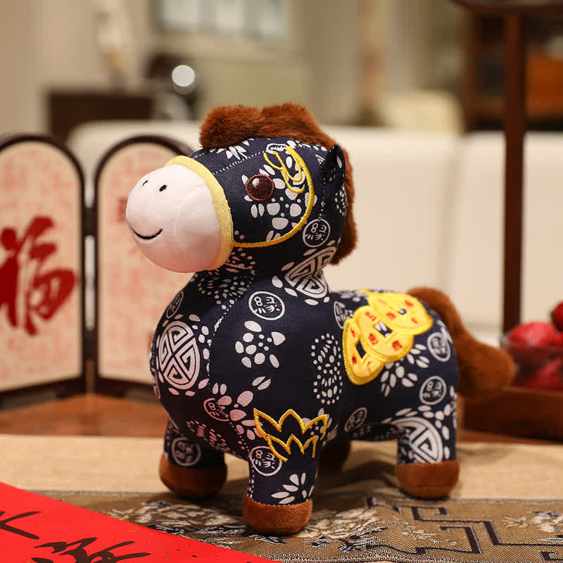 Ownkoti Chinese Zodiac Horse Plush Lucky Mascot Doll - B - 4PCS - 11"H - image 8