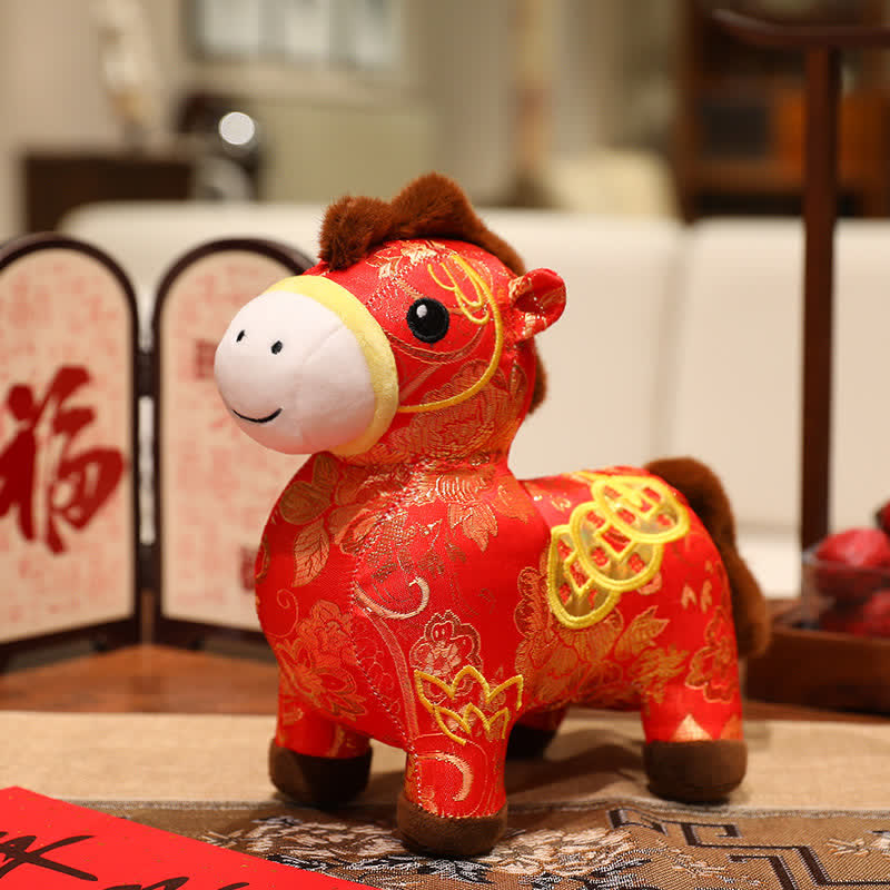 Ownkoti Chinese Zodiac Horse Plush Lucky Mascot Doll - A - 4PCS - 11"H - image 7