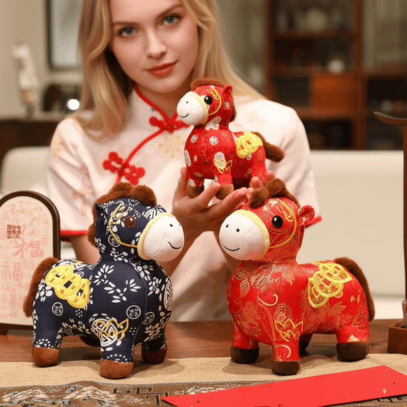 Ownkoti Chinese Zodiac Horse Plush Lucky Mascot Doll - image 1