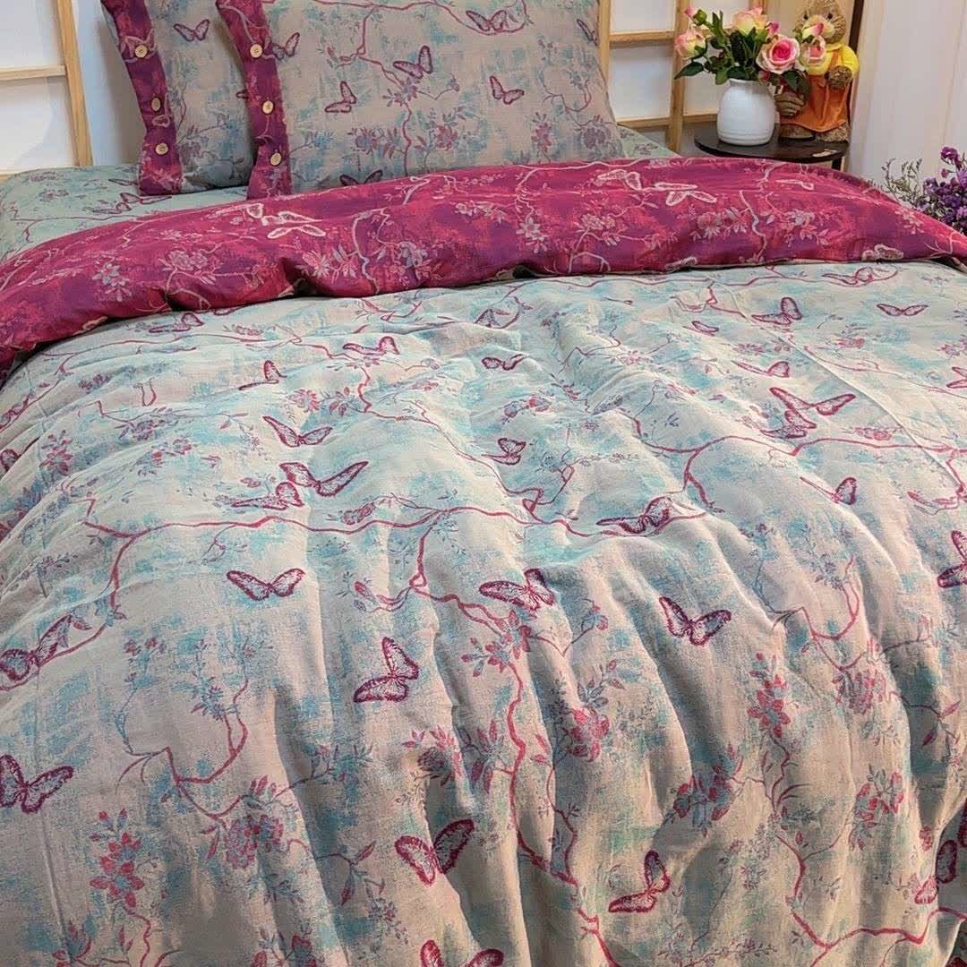 Ownkoti Heritage Butterfly Cotton Gauze Bedding Set(4PCS) - image 2