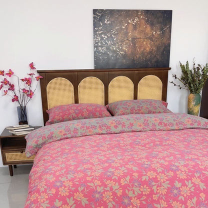 Ownkoti Country Gardenia Floral Cotton Gauze Bedding Set(4PCS) - image 1