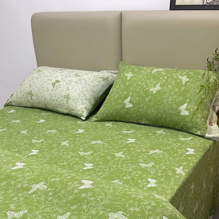 Ownkoti Line Art Butterfly Botanical Cotton Gauze Bedding(4PCS) - image 3