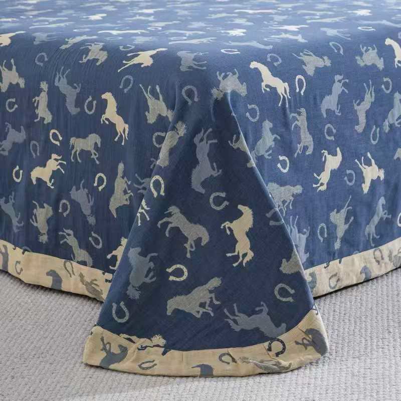 Ownkoti Whimsical Pony Cotton Gauze Bedding Set(4PCS) - image 4