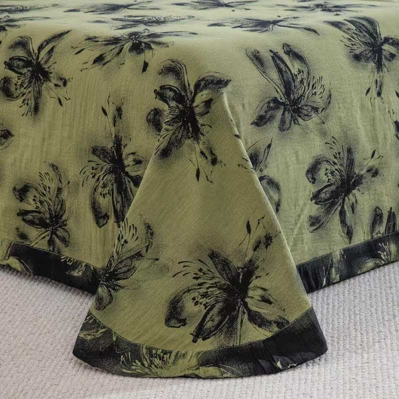 Ownkoti Oriental Ink Style Floral Cotton Bedding Set(4PCS) - image 5