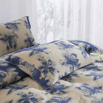 Ownkoti Oriental Ink Style Floral Cotton Bedding Set(4PCS) - image 9