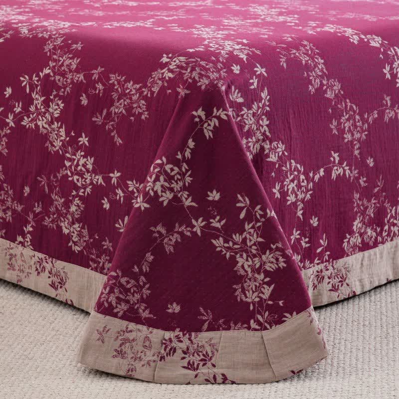 Ownkoti Country Leaf Cotton Gauze Bedding Set(4PCS) - image 24