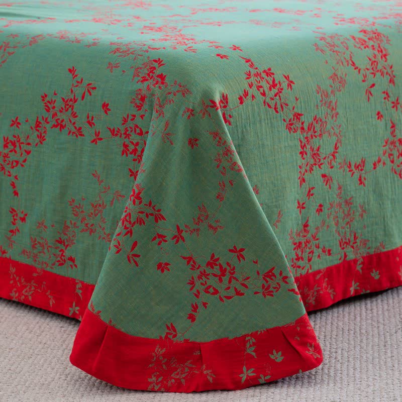 Ownkoti Country Leaf Cotton Gauze Bedding Set(4PCS) - image 4