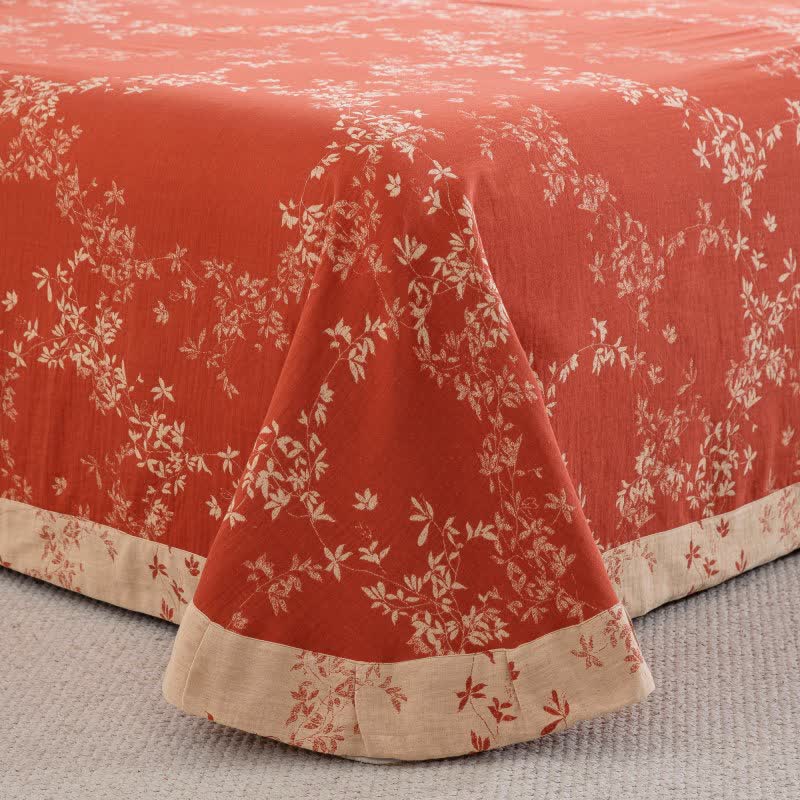 Ownkoti Country Leaf Cotton Gauze Bedding Set(4PCS) - image 4