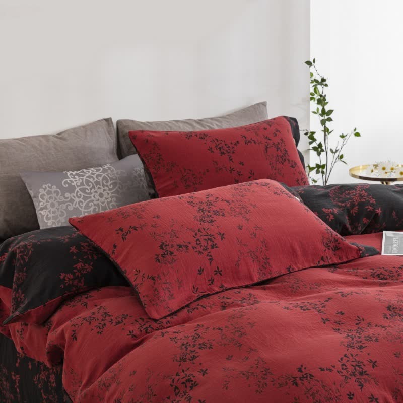 Ownkoti Country Leaf Cotton Gauze Bedding Set(4PCS) - image 9
