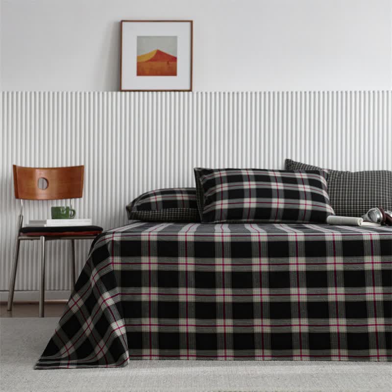 Ownkoti Classic Big Plaid Cotton Sheet Bedspread - image 2