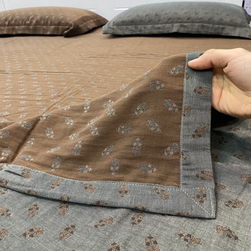 Ownkoti Retro Floral Cotton Reversible Sheet Bedspread - image 2