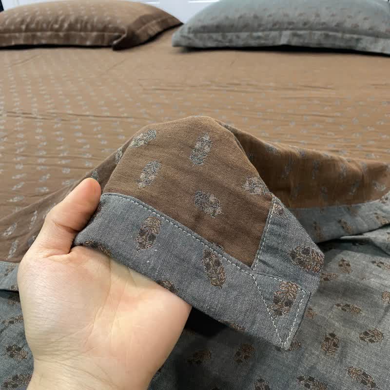 Ownkoti Retro Floral Cotton Reversible Sheet Bedspread - image 3