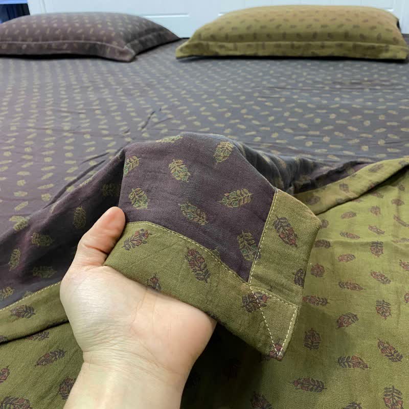 Ownkoti Retro Floral Cotton Reversible Sheet Bedspread - image 7