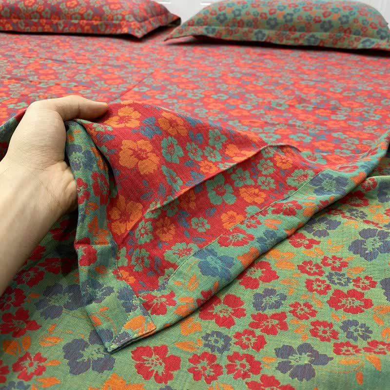 Ownkoti Pastoral Floral Cotton Reversible Sheet Bedspread - image 2