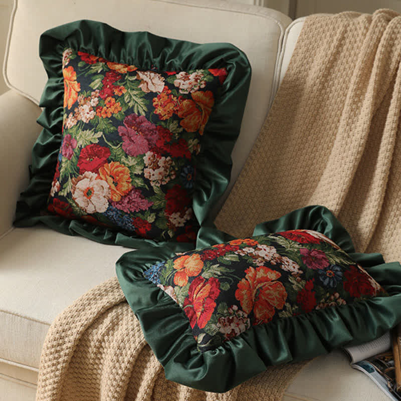 Ownkoti Country Style Floral Ruffled Throw Pillow - image 13