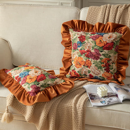 Ownkoti Country Style Floral Ruffled Throw Pillow - image 2