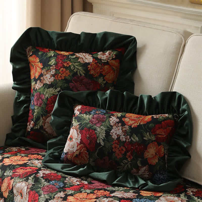 Ownkoti Country Style Floral Ruffled Throw Pillow - image 14