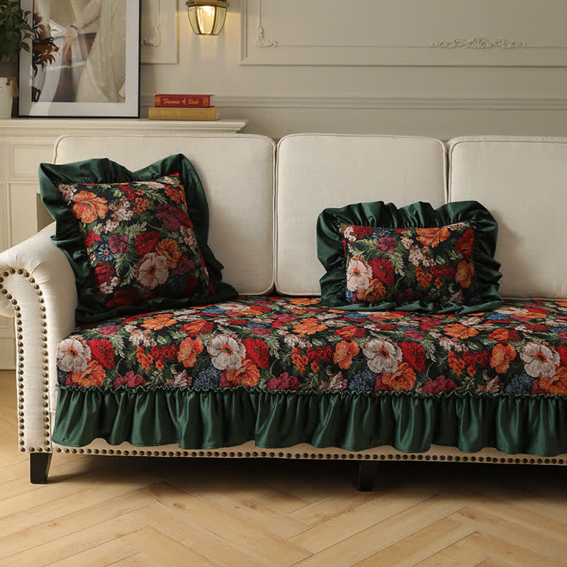 Ownkoti Country Style Floral Ruffled Throw Pillow - image 16